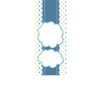 Torebki na cukierki - Chmurka i kropeczki (kraft) (5 szt)