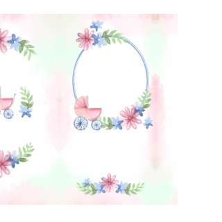 Czekolady - Różowy wózek i kwiatki