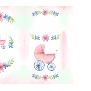 Czekolady - Różowy wózek i kwiatki