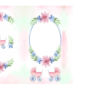 Czekolady - Różowy wózek i kwiatki