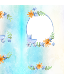 Czekolady - Niebieski wózek i kwiatki