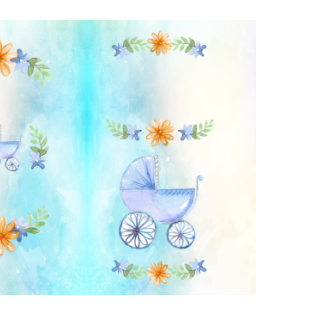 Czekolady - Niebieski wózek i kwiatki