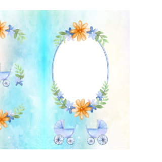 Czekolady - Niebieski wózek i kwiatki
