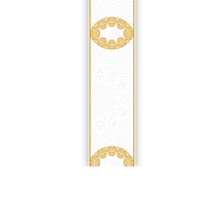 Torebki na cukierki - Złoty ornament (kraft) (5 szt)