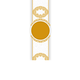 Torebki na cukierki - Złoty ornament (5 szt)