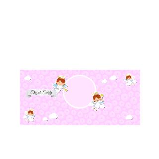 Pudełka na ciasto<br /><small>3 szt.</small> - Różowe aniołki