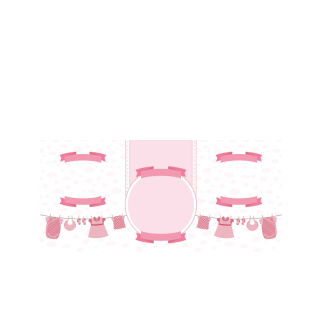 Pudełka na ciasto<br /><small>3 szt.</small> - Różowe ubranka na sznurku