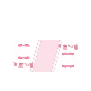 Pudełka na ciasto<br /><small>3 szt.</small> - Różowe ubranka na sznurku