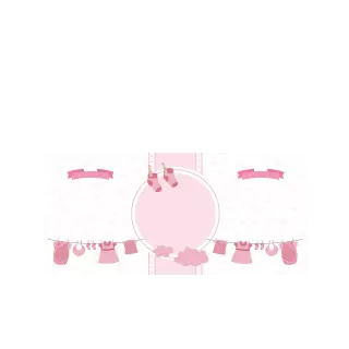 Pudełka na ciasto<br /><small>3 szt.</small> - Różowe ubranka na sznurku