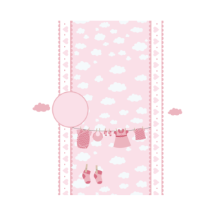 Krówki - Różowe ubranka na sznurku