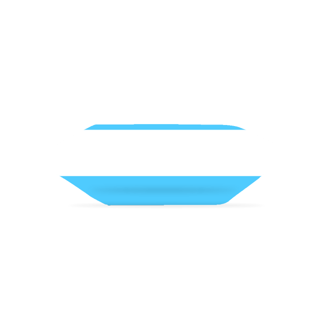 Krówki - Błękitna z białym paskiem