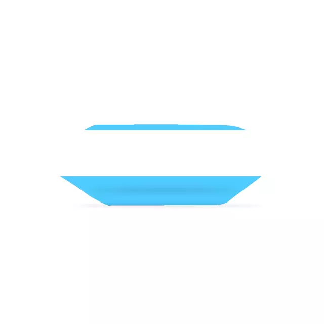 Krówki - Błękitna z białym paskiem