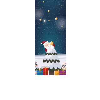 Torebki na cukierki - Cicha noc (kraft) (5 szt)