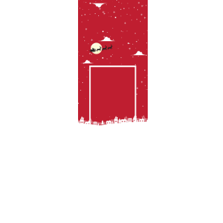 Torebki na cukierki - Lecące renifery (kraft) (5 szt)