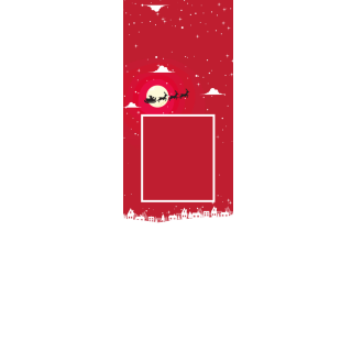 Torebki na cukierki - Lecące renifery (kraft) (5 szt)