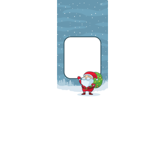 Torebki na cukierki - Mikołaj z prezentami (kraft) (5 szt)