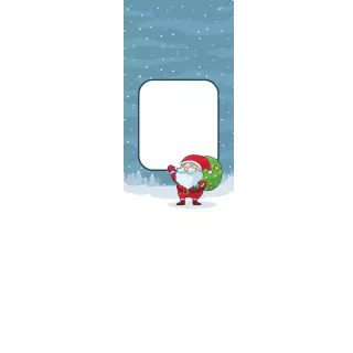 Torebki na cukierki - Mikołaj z prezentami (kraft) (5 szt)