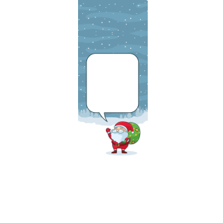 Torebki na cukierki - Mikołaj z prezentami (kraft) (5 szt)