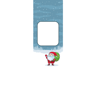 Torebki na cukierki - Mikołaj z prezentami (kraft) (5 szt)