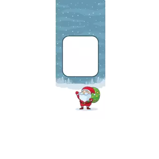 Torebki na cukierki - Mikołaj z prezentami (kraft) (5 szt)