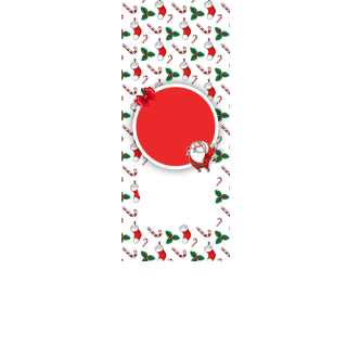 Torebki na cukierki - Wesoły Mikołaj (kraft) (5 szt)