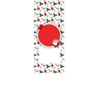 Torebki na cukierki - Wesoły Mikołaj (kraft) (5 szt)