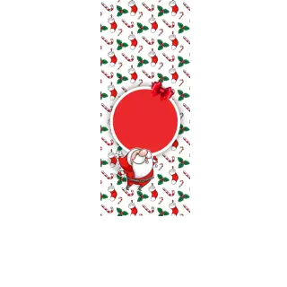 Torebki na cukierki - Wesoły Mikołaj (kraft) (5 szt)