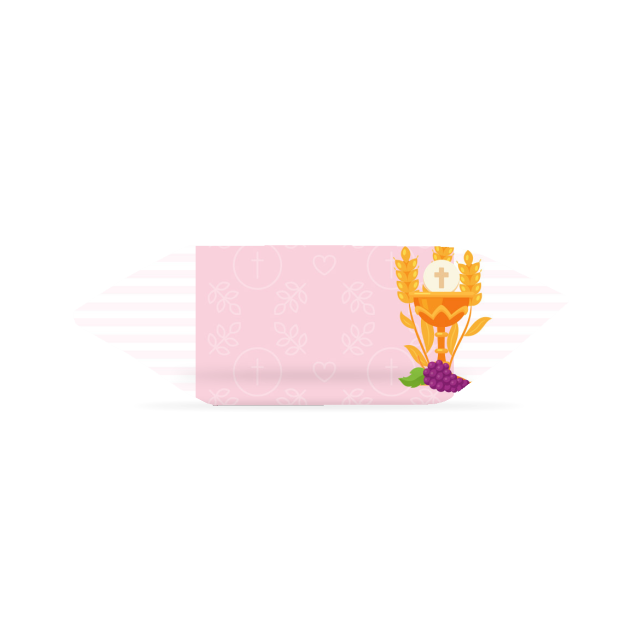 Fudges - Erstkommunion. Rosa Waffel