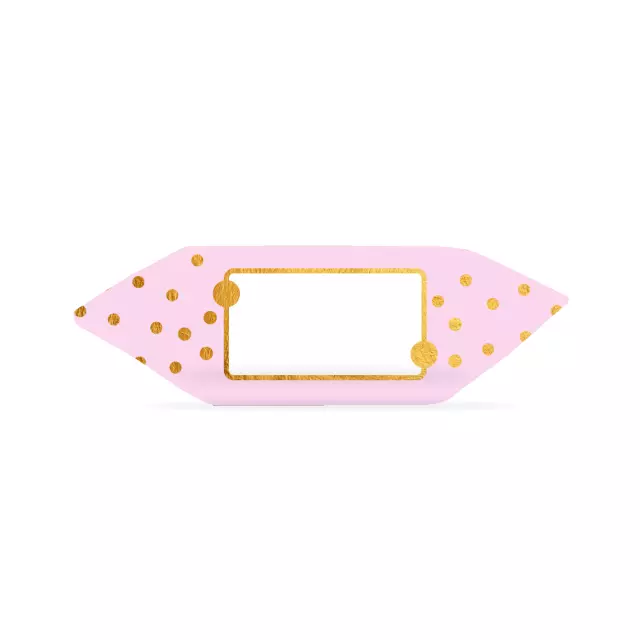 Krówki - Różowy w złote kropki