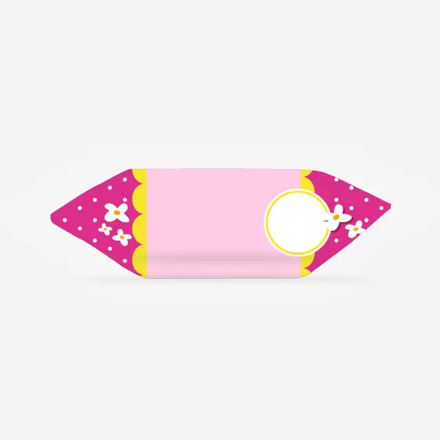 Krówki - Różowy w białe kwiatki