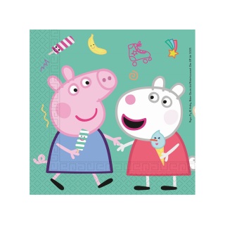 Akcesoria - Serwetki papierowe Peppa Pig, rozm. 33x33 cm, 20 szt.