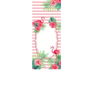 Torebki na cukierki - Flamingi (kraft) (5 szt)