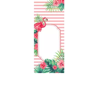 Torebki na cukierki - Flamingi (kraft) (5 szt)