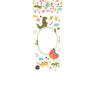 Torebki na cukierki - Wesołe dinozaury (5 szt)