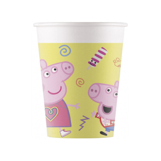 Akcesoria - Kubeczki papierowe Peppa Pig, 200 ml, 8 szt.