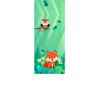 Torebki na cukierki - Leśne zwierzaki (kraft) (5 szt)