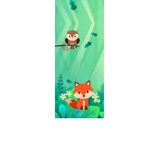 Torebki na cukierki - Leśne zwierzaki (kraft) (5 szt)