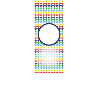 Torebki na cukierki - Kolorowe trójkąty (kraft) (5 szt)