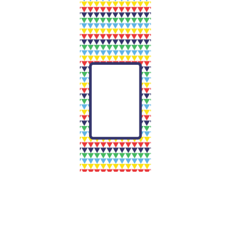 Torebki na cukierki - Kolorowe trójkąty (kraft) (5 szt)