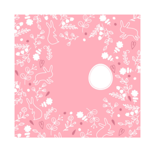 Krówki - Różowy zajączek 
