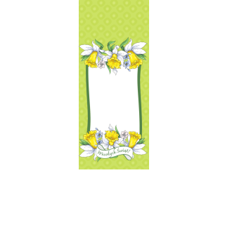 Torebki na cukierki - Radosne żonkile (kraft) (5 szt)