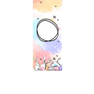 Torebki na cukierki - Tęczowe zajączki (5 szt)