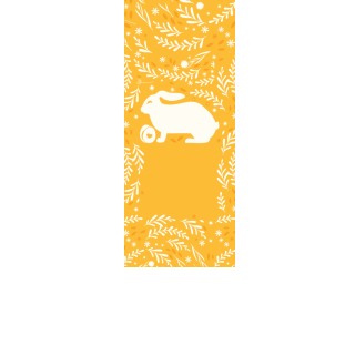 Torebki na cukierki - Żółty zając (kraft) (5 szt)