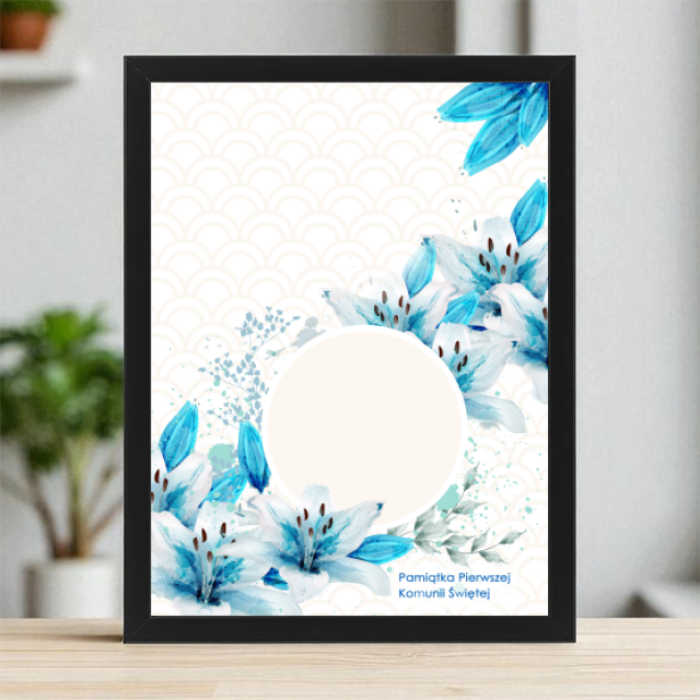Plakaty 30cm x 40cm - Błękit Komunijnych lilii