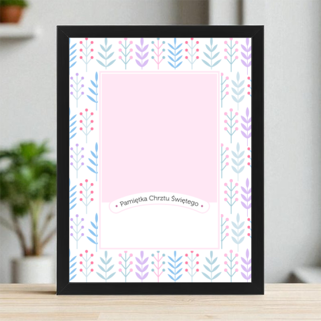 Plakaty 30cm x 40cm - Pastelowe listki z różem