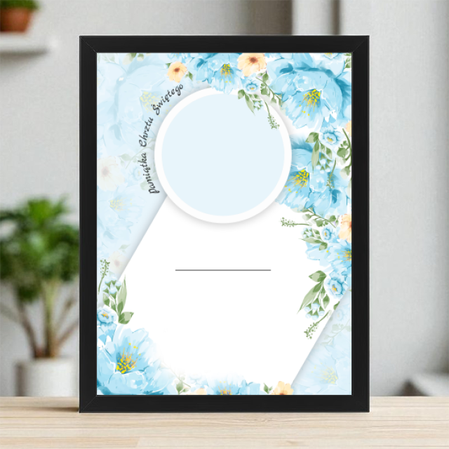 Plakaty 30cm x 40cm - Niebieskie kwiaty