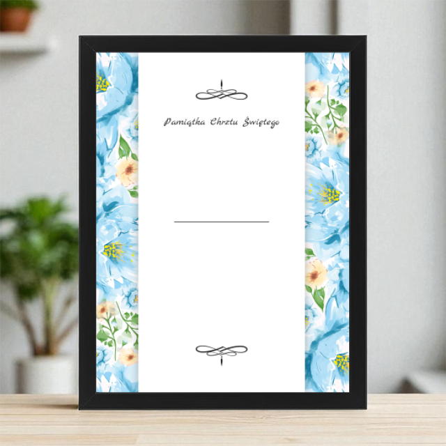 Plakaty 30cm x 40cm - Niebieskie kwiaty