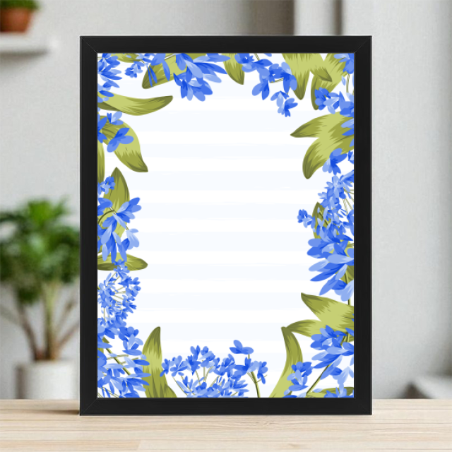 Plakaty 30cm x 40cm - Niebieskie kwiaty
