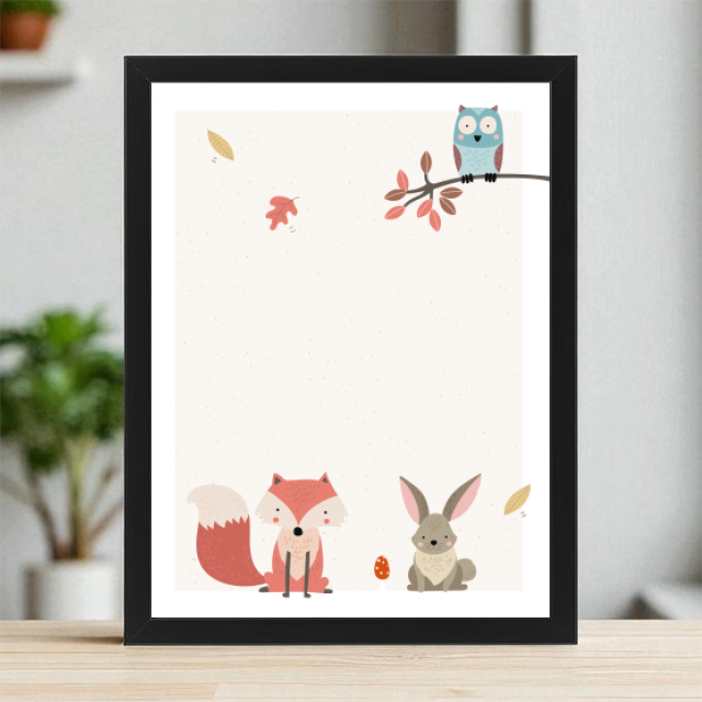 Plakaty 30cm x 40cm - Leśne zwierzaki