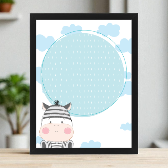 Plakaty 30cm x 40cm - Niebieskie zwierzaki